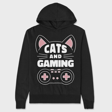 Cats and Gaming, Unisex Men's Hoodie