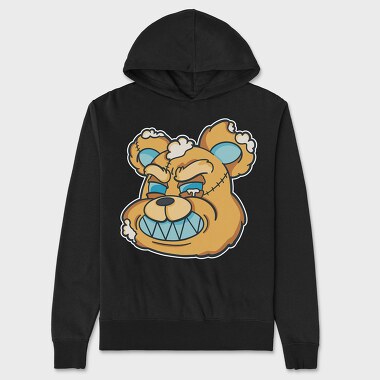 Angry Teddy Bear, Unisex Men's Hoodie