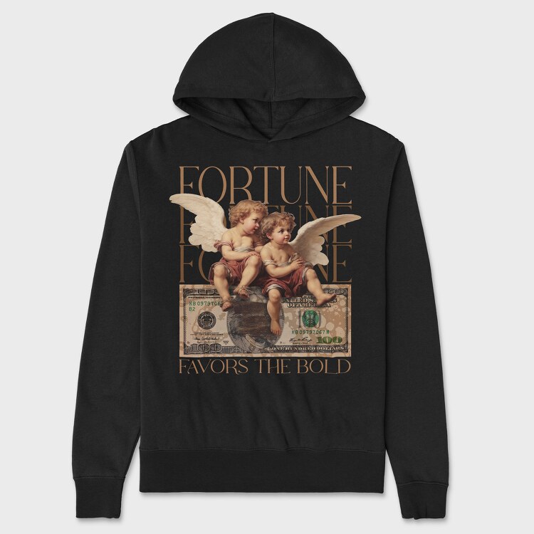 Fortune Favors, Unisex Men's Hoodie