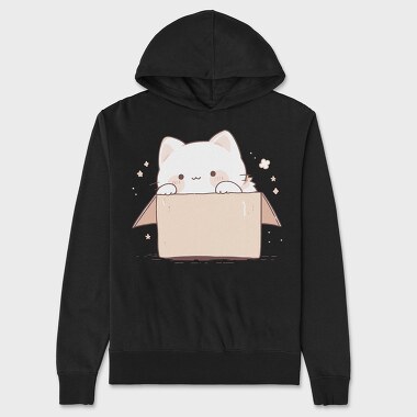 Cute Little Cat Box, Unisex Men's Hoodie
