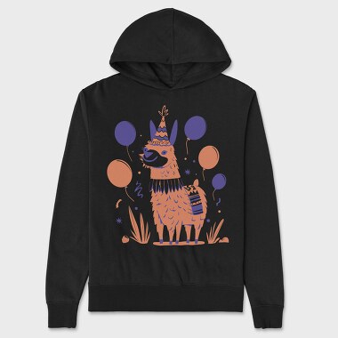 Birthday Llama, Unisex Men's Hoodie