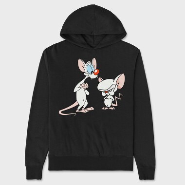 Cartoon Retro Pinky and Cerebro 3, Unisex Men's Hoodie