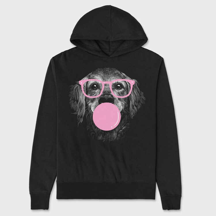 Golden Dog Glasses, Unisex Men's Hoodie