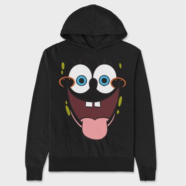 SpongeBob face 3, Unisex Men's Hoodie