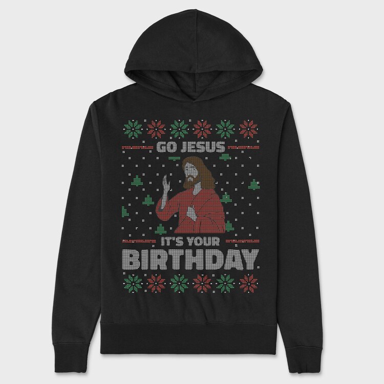 Jesus Birthday Uglysweater, Унисекс Мъжко Суичър