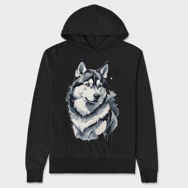 Husky Poster, Unisex Men's Hoodie