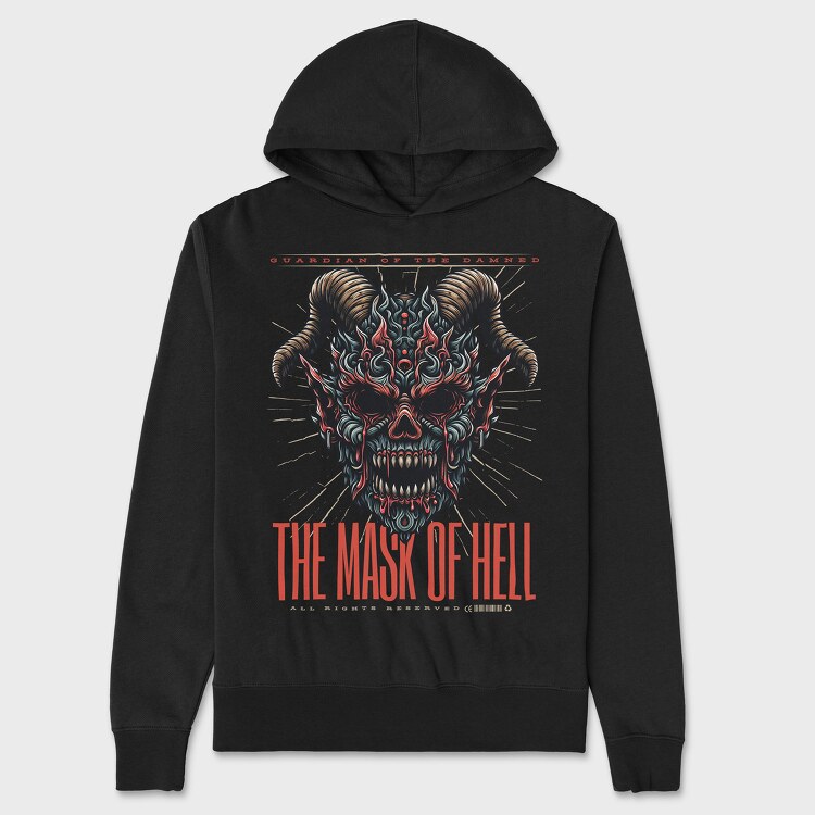 The Mask of Hell, Unisex Men's Hoodie