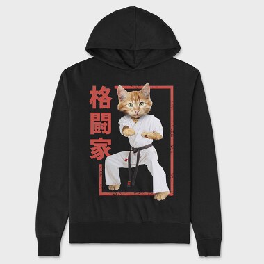 Karate Cat, Unisex Men's Hoodie