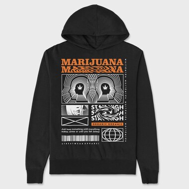 Marijuana 2, Unisex Men's Hoodie