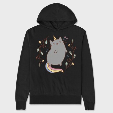 Unicorn Cat Cute, Unisex Men's Hoodie