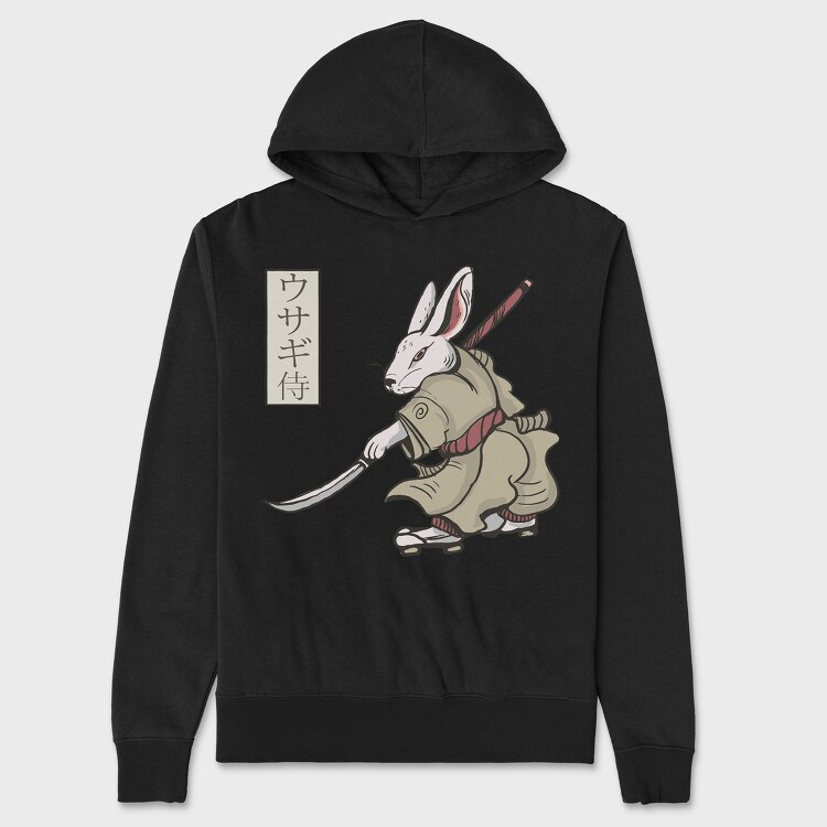 Rabbit Samurai, Unisex Men's Hoodie