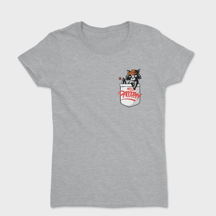 Raccoon Pocket, Women's T-Shirt