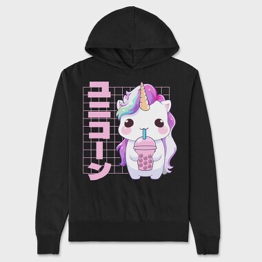 Unicorn Cute Boba Tea, Unisex Men's Hoodie