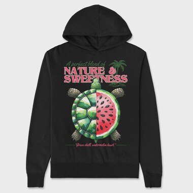 Watermelon Turtle, Unisex Men's Hoodie
