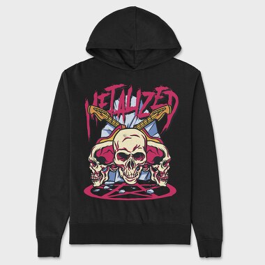 Metalized Skulls Rock, Unisex Men's Hoodie