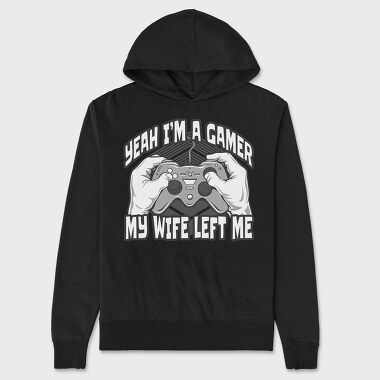 Joystick Wife Left Me, Unisex Men's Hoodie