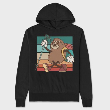Sloth Hiker, Unisex Men's Hoodie