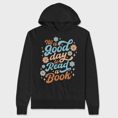 Unisex Men's Hoodie, Good Day Book