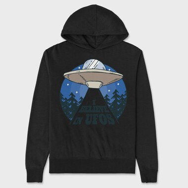 I Believe in Ufos, Unisex Men's Hoodie