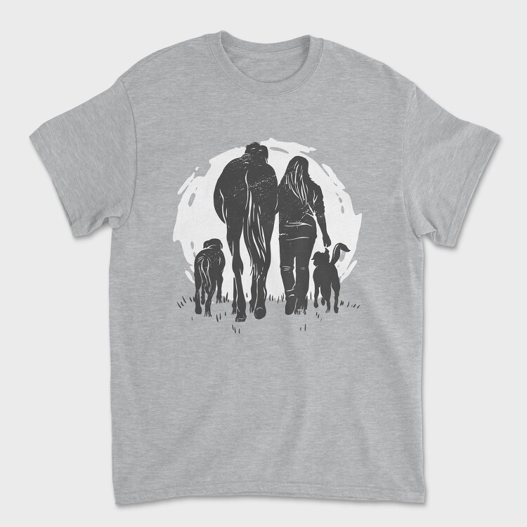 Girl Horse Dog, Unisex Men's T-Shirt