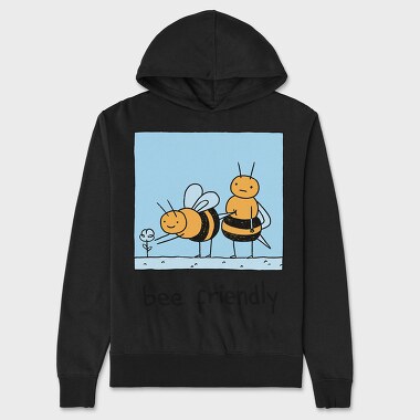 Friendly Bee, Unisex Men's Hoodie