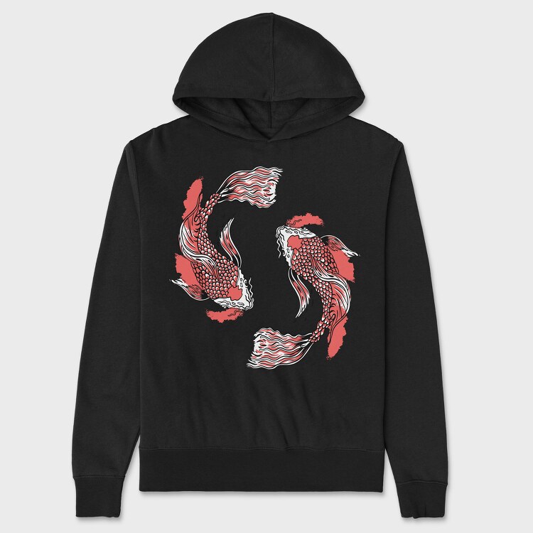 Fish Koi, Унисекс Мъжко Суичър