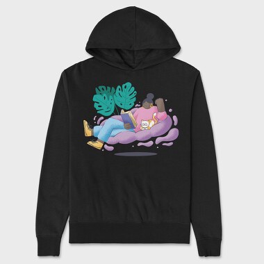 Girl Reading, Unisex Men's Hoodie