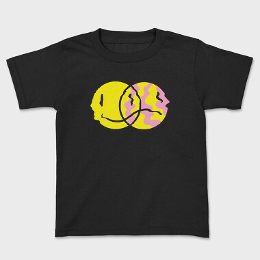 Happy Sad Emoji, Kids' T-Shirt