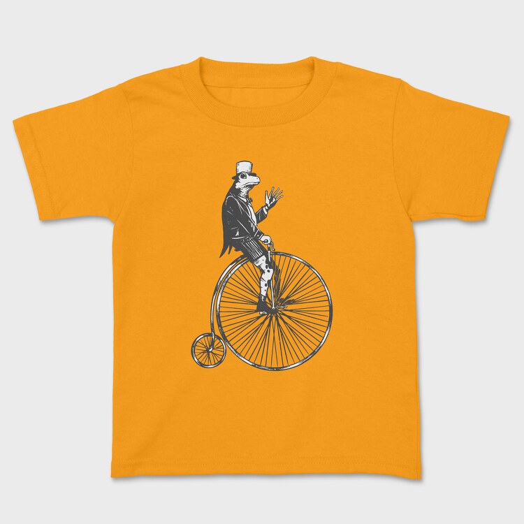 High Wheel Frog, Kids' T-Shirt