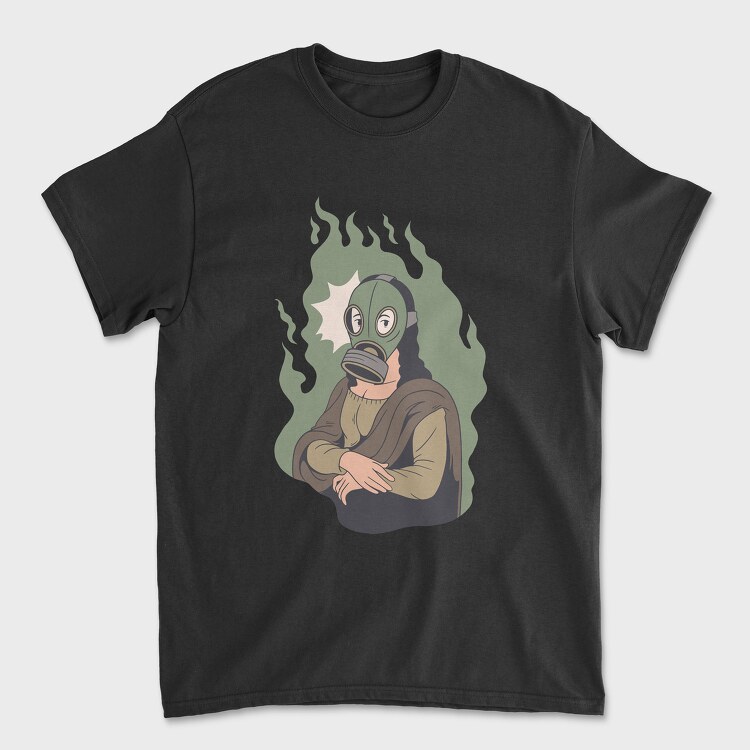 Mona Lisa Mask, Unisex Men's T-Shirt