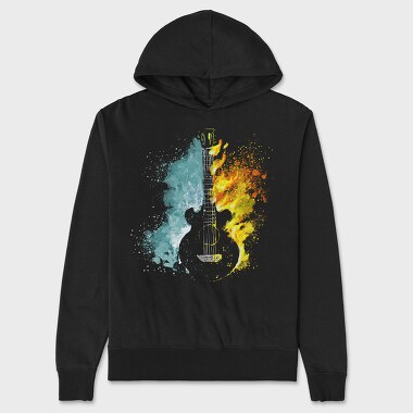 Guitar Firewater, Unisex Men's Hoodie