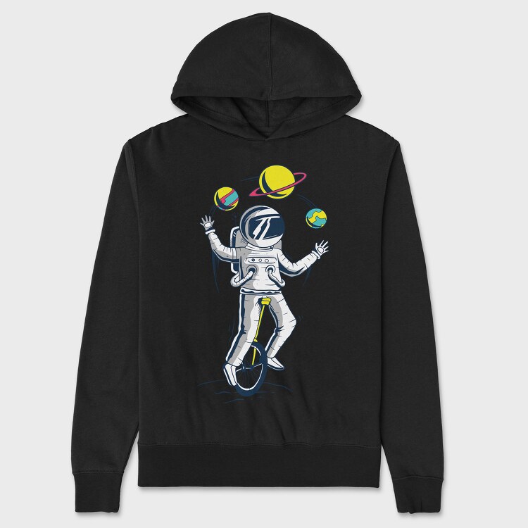 Astronaut Juggling, Unisex Men's Hoodie