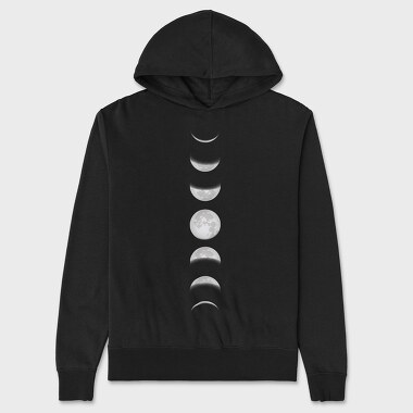 Moonphases, Unisex Men's Hoodie
