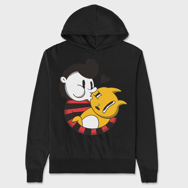Cat Hug, Unisex Men's Hoodie