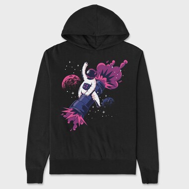 Astronaut On Bazooka, Unisex Men's Hoodie