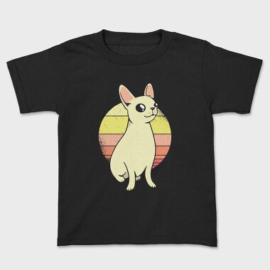 Chihuahua Retro Sunset, Kids' T-Shirt