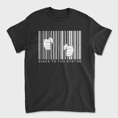 Hands On Barcode, Unisex Men's T-Shirt