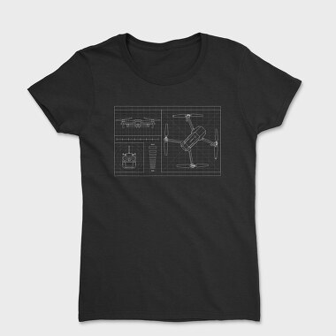 Drone Blueprint, Women's T-Shirt