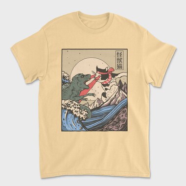 Kaiju Vs Cat, Unisex Men's T-Shirt