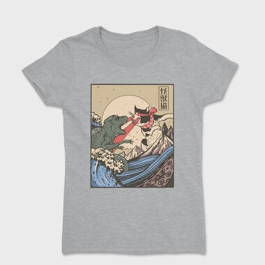 Kaiju Vs Cat, Women's T-Shirt