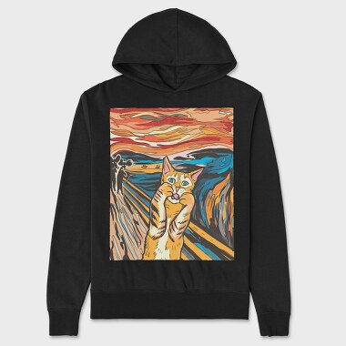 Cat Munch Scream, Unisex Men's Hoodie