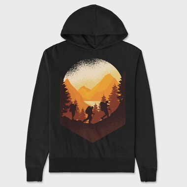 Mountain Hiking, Unisex Men's Hoodie