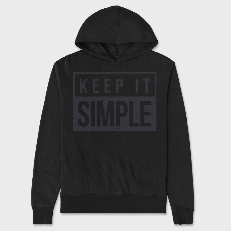 Keep It Simple, Unisex Men's Hoodie