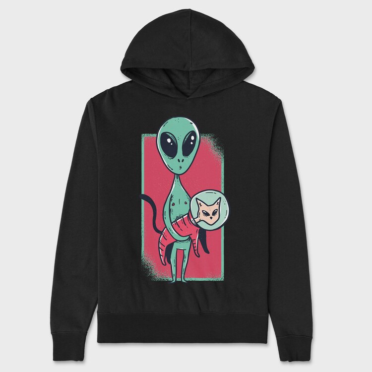 Alien Cat, Unisex Men's Hoodie