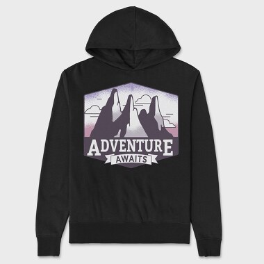 Adventure Awaits, Unisex Men's Hoodie
