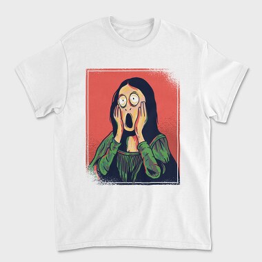 Mona Lisa Scream, Unisex Men's T-Shirt