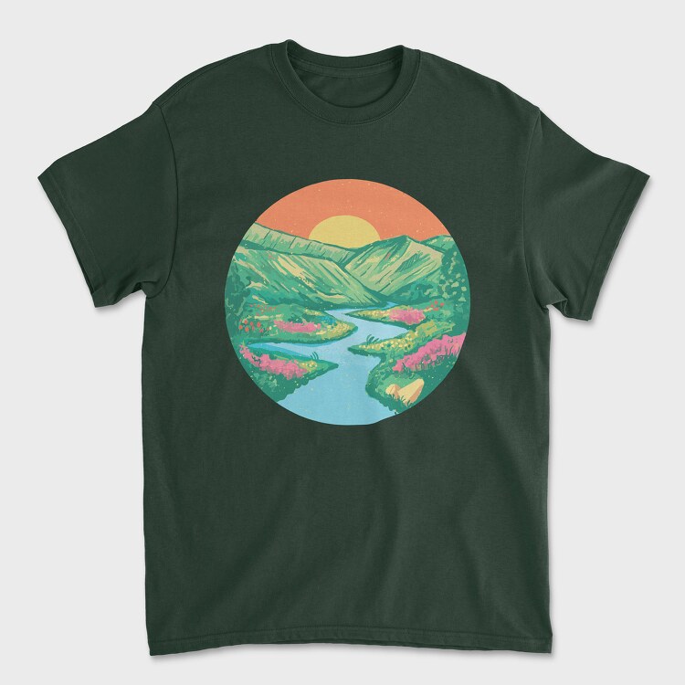 Sunrise Painting, Унисекс Мъжка Тениска