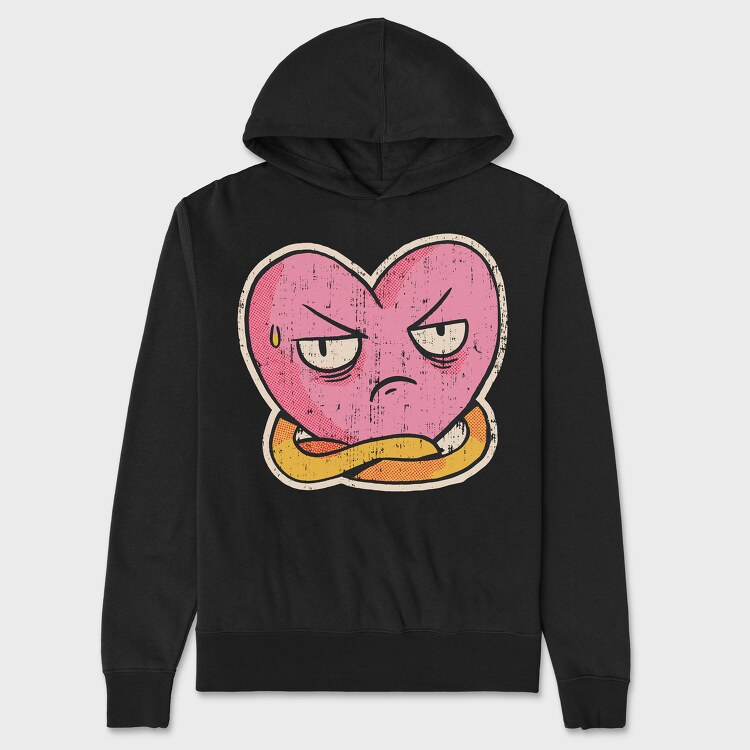 Disgusted Heart, Unisex Men's Hoodie