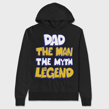 Dad The Legend, Unisex Men's Hoodie