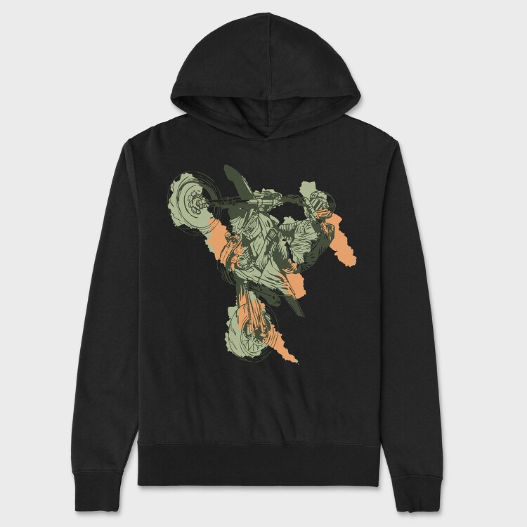 Motorbike Run, Unisex Men's Hoodie